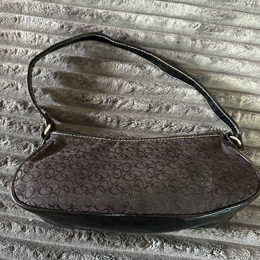 Vintage Black Circle Monogram Shoulder Bag – Y2K Purse